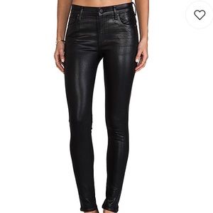 Rocket High Rise Coated Skinny in Black